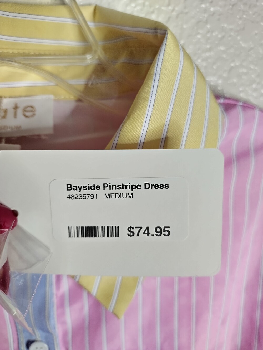 NWT Fate Stripped Color Block Shirt Dress Sz M - Picture 6 of 10